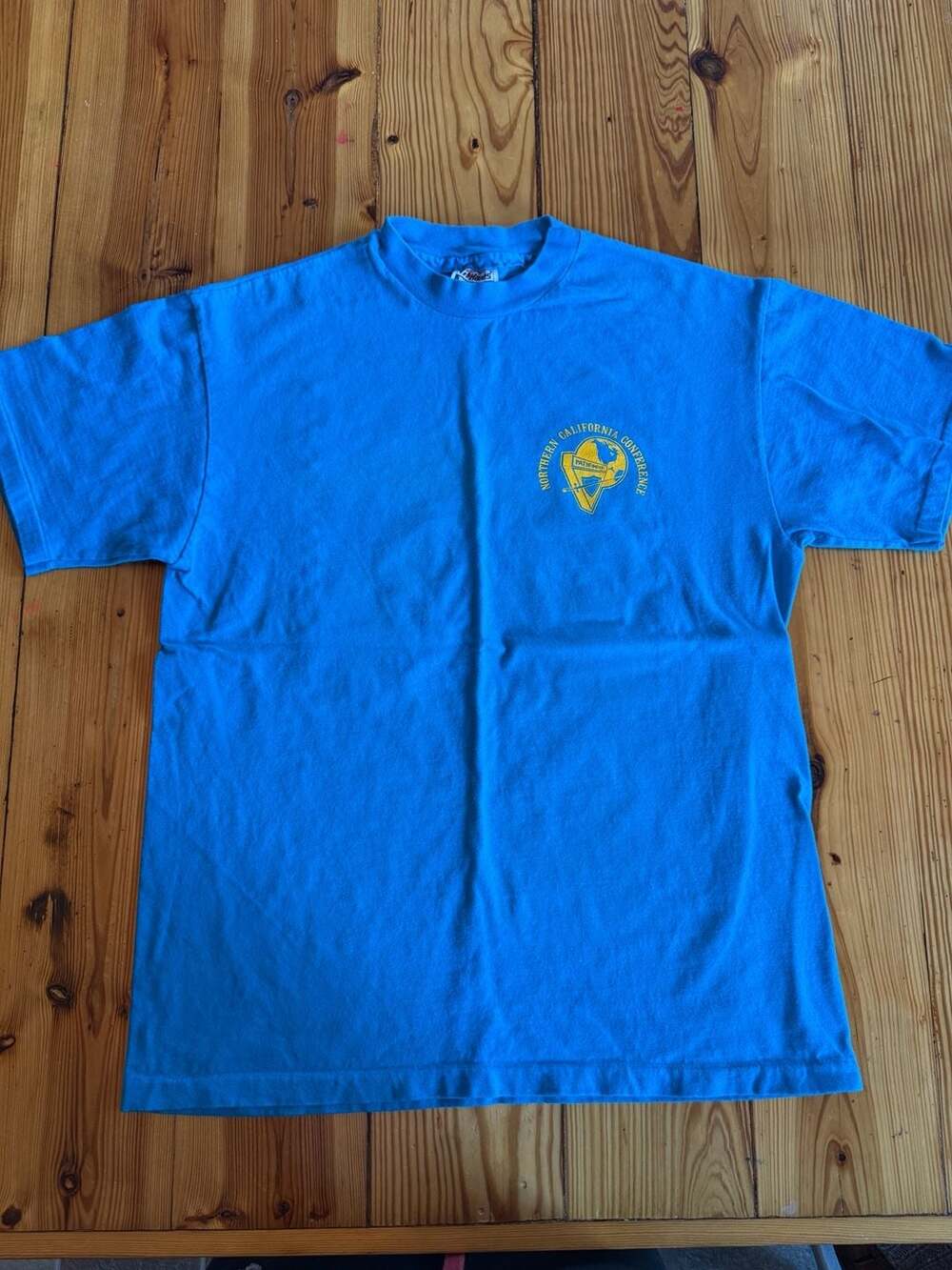 Hanes Beefy-T Northern California Conference T-Shirt Size M Blue